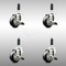 Service Caster 3 Inch 316SS Black Poly Swivel 3/4 Inch Expanding Stem Caster Set Brake SCC SCC-SS316EX20S314-PPUB-BLK-TLB-34-4 - alternate 4